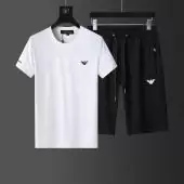 2021 armani Trainingsanzug manche courte homme crew neck t-shirt shorts blanc